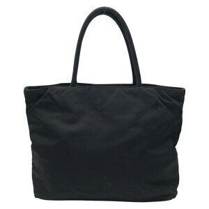Prada logo bag triangle Tessuto black nylon tote handbag